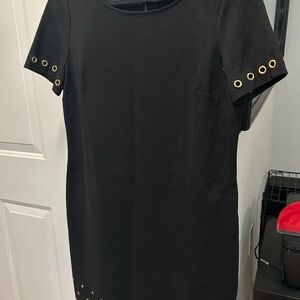 Black Dress with Gold Detail